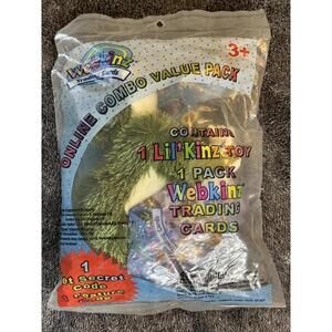 Ganz Webkinz Lil'Kinz Green Fuzzy Frog 6" Plush Toy New Sealed Code